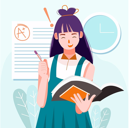 Language Girl Illustration